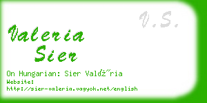 valeria sier business card